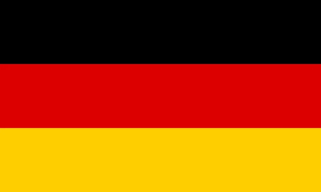 A bandeira da Alemanha, também conhecida como tricolor ou Bundesflagge, consiste em três faixas horizontais de igual largura