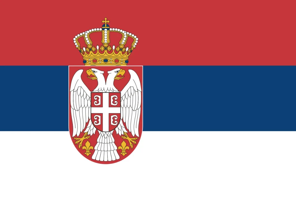 A bandeira da Sérvia consiste em três faixas horizontais de igual largura, futebol ao vivo hd