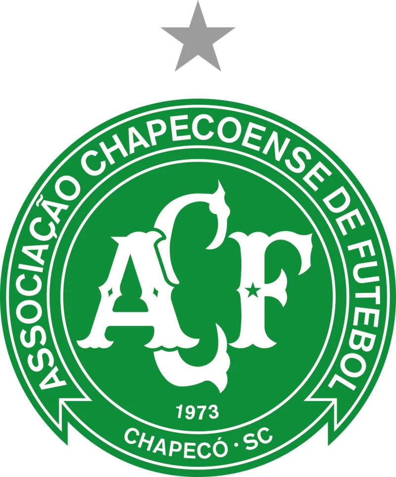 A logomarca da Chapecoense é o emblema do clube de futebol verde e branco