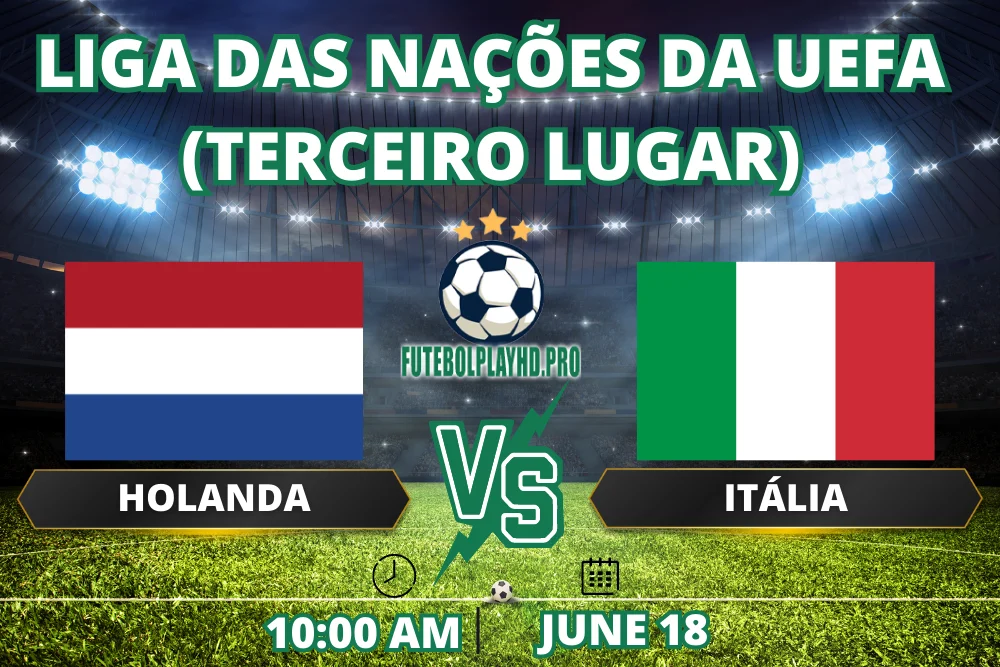 A partida de futebol da Liga das Nações contará com duas bandeiras nacionais, Holanda e Itália.