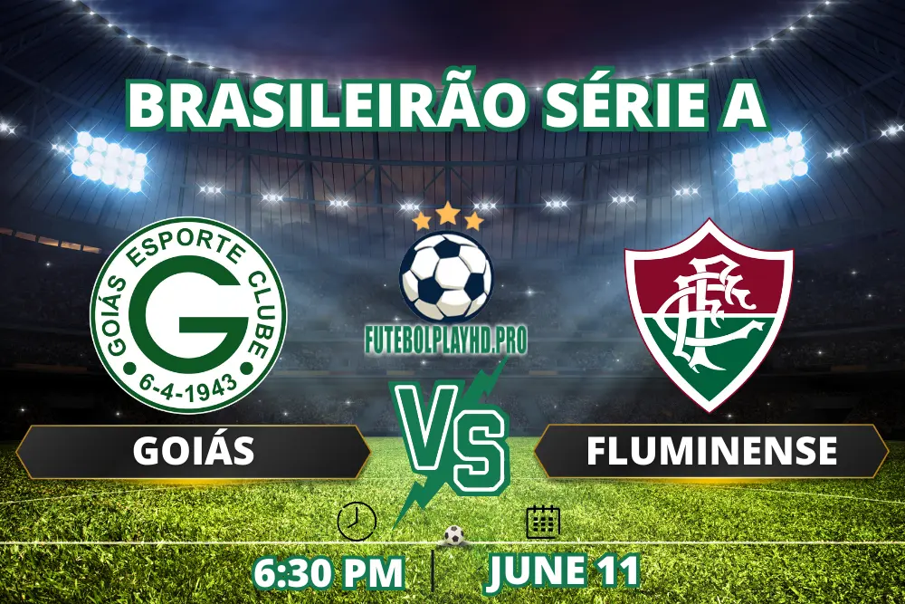 Goiás vs. Fluminense in the Brasileirão Série A match banner.