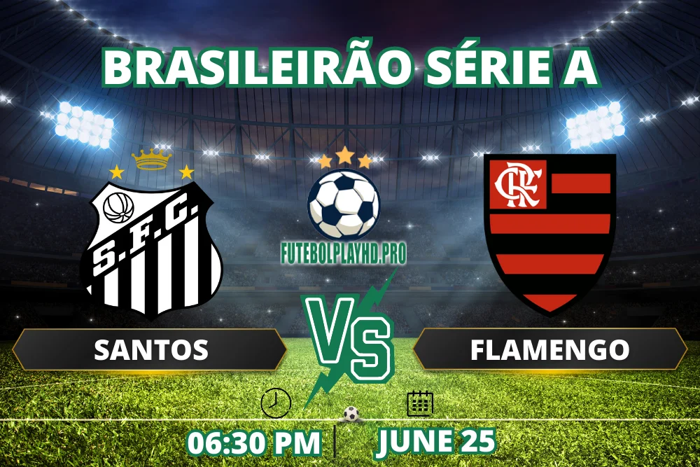 Santos x Flamengo é uma partida do Campeonato Brasileiro a ser assistida.