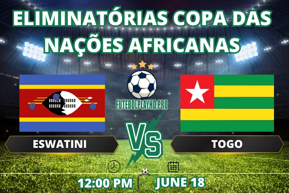 Um instantâneo animado da intensa competição entre Eswatini e Togo na Copa Africana de Nações.