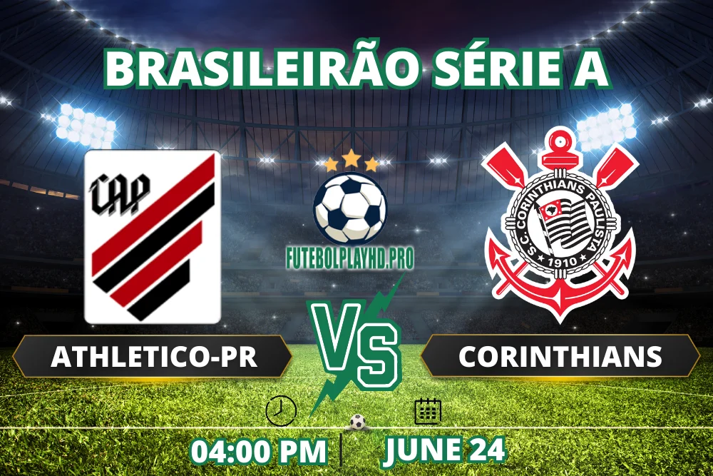 faixa de jogo de Athletico-PR x Corinthians - para o confronto da Série A do Campeonato Brasileiro