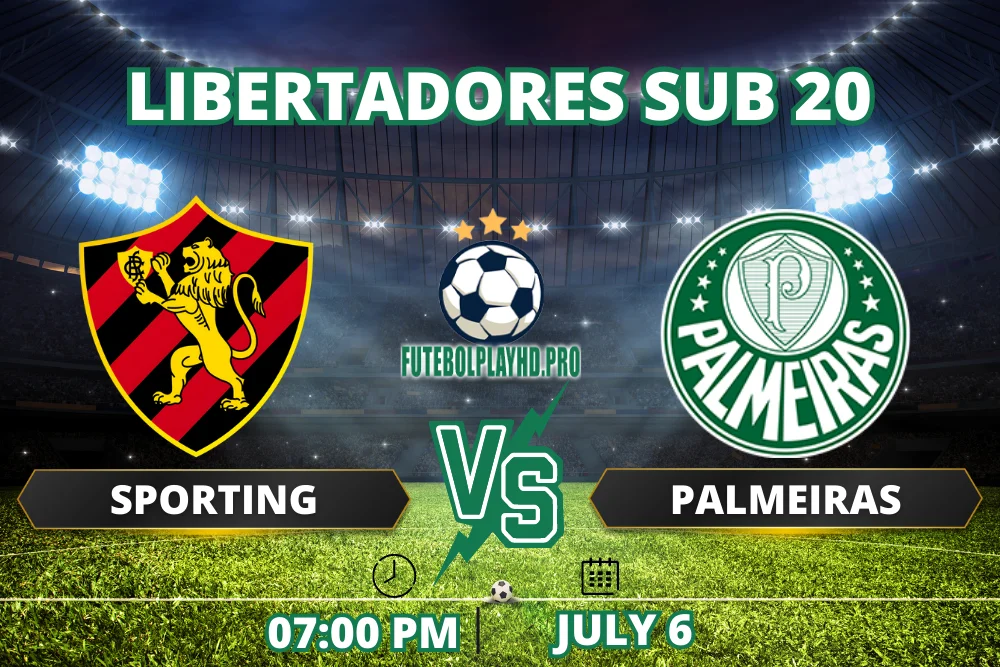 Banner do jogo de futebol Palmeiras x Sporting pela Copa Libertadores Sub-20