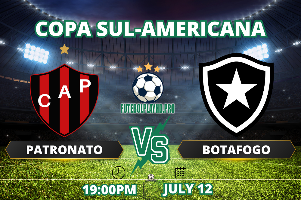 Banner do jogo de futebol Patronato x Botafogo para a Copa Sul-Americana