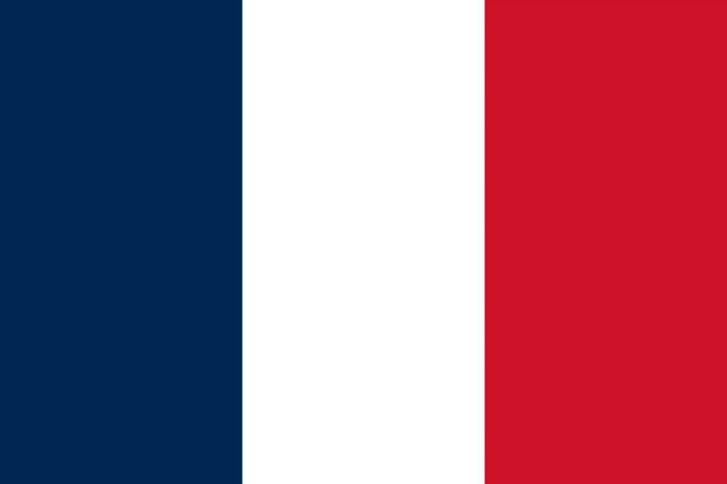 O tricolor FRANÇA, que simboliza “liberdade, igualdade e fraternidade”.
