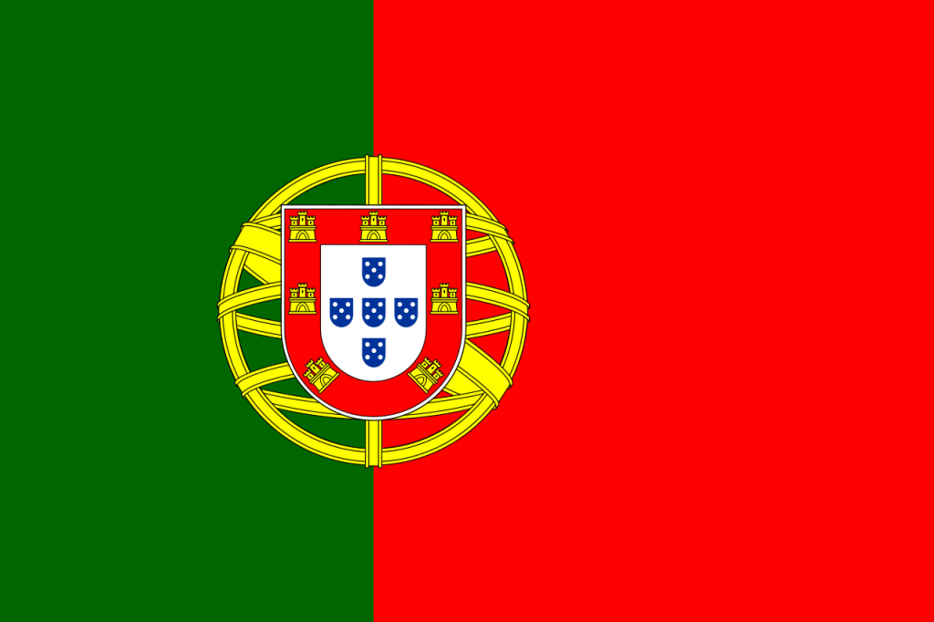 A bandeira portuguesa simboliza a exploração, a história e o patrimônio marítimo.