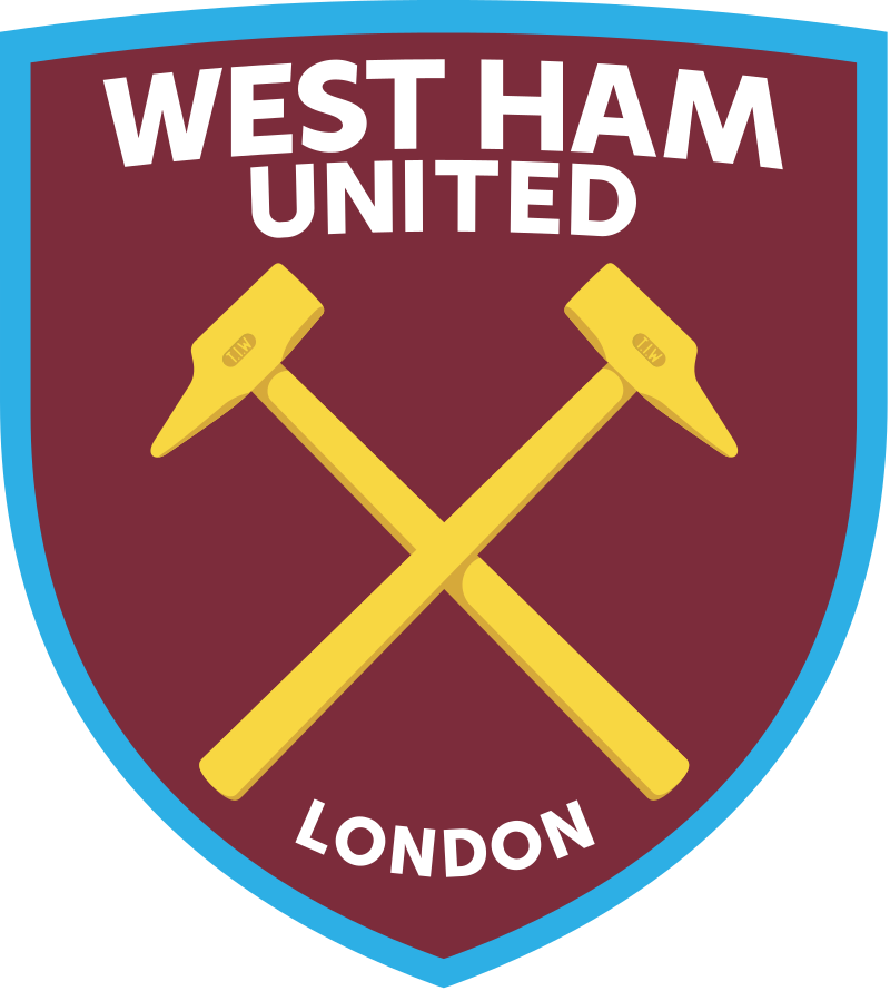 O símbolo da vitória do West Ham United